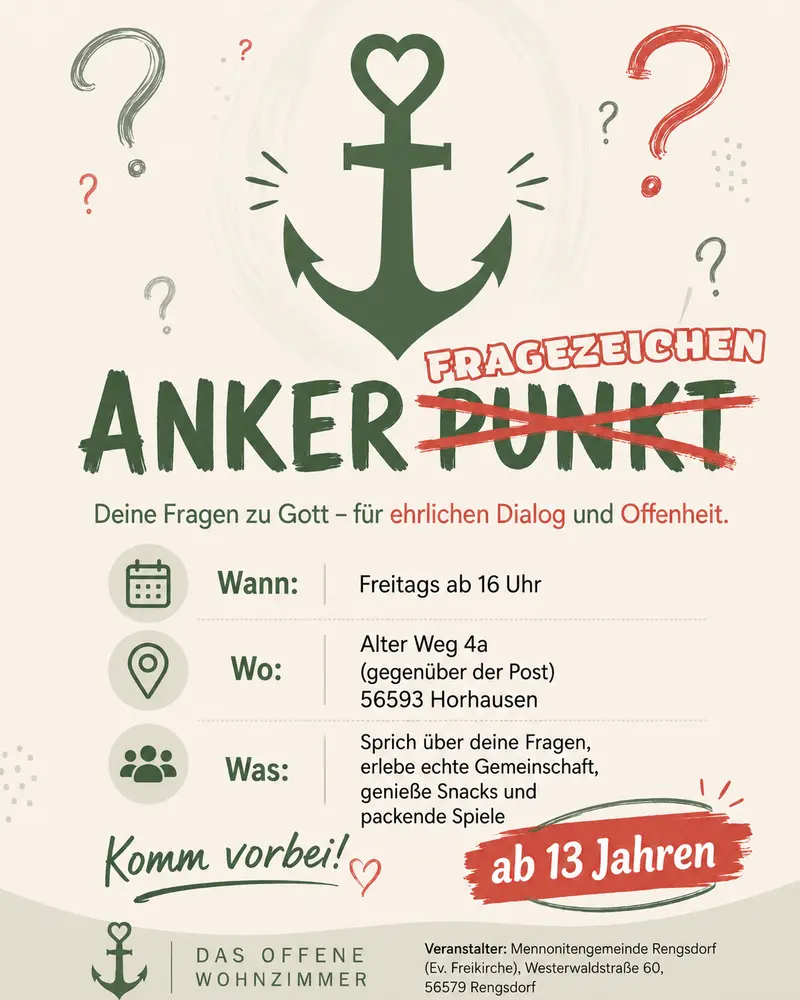 Anker Fragezeichen - Deine Fragen zu Gott