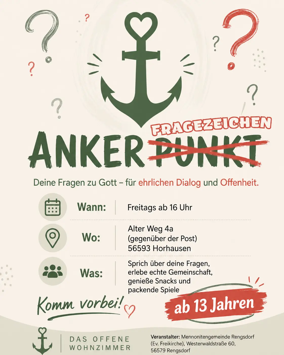 Anker Fragezeichen - Deine Fragen zu Gott
